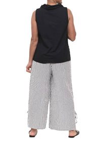 Tulip B - Women's Seersucker Wide-legged Pant