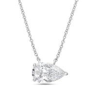 Diana M Jewels - Women's Pear Shape East West Diamond Pendant (10.00 Ct) - Bold