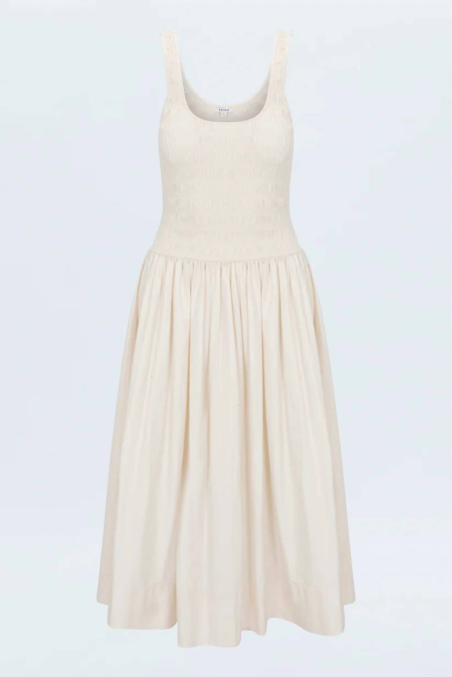 Pistola - Alessia Smocked Drop Waist Midi Dress