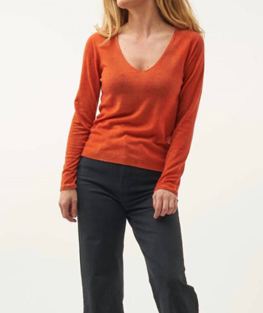 Cashmere HD Long Sleeve V Neck Top