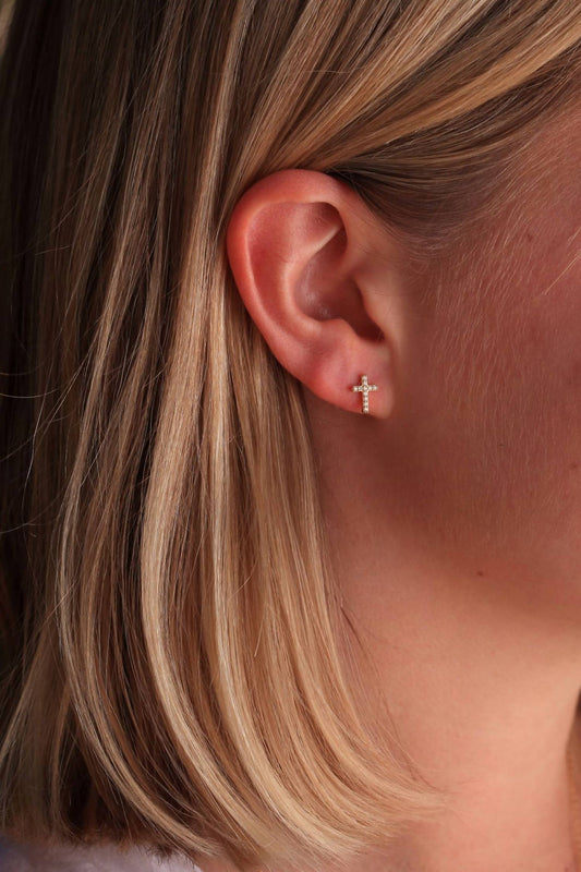 Color Shout - Women's Spirit Shout Cross Stud Earring