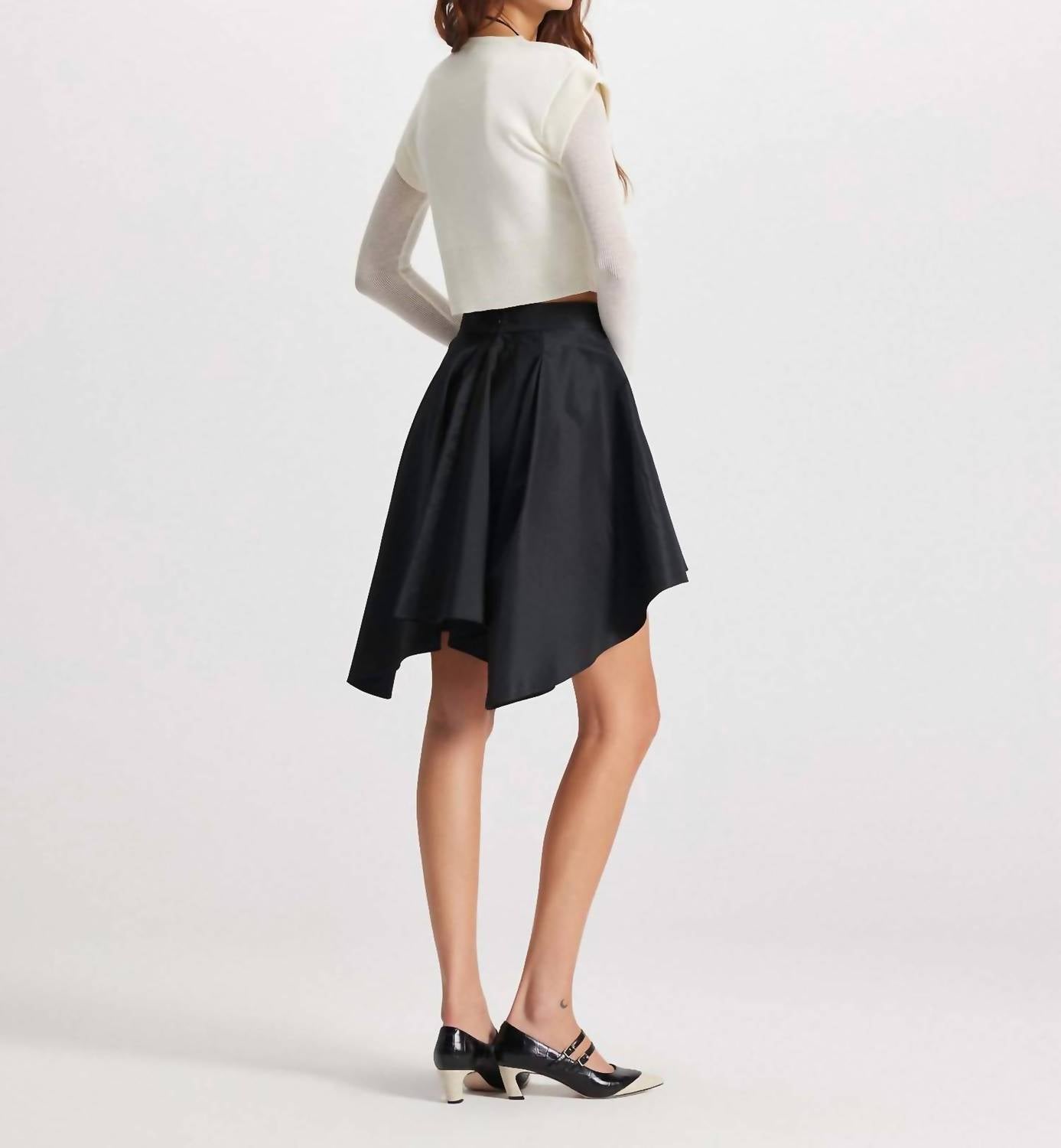 Theo The Label - Women's Nomia Sheer Sleeve Crew Neck Sweater
