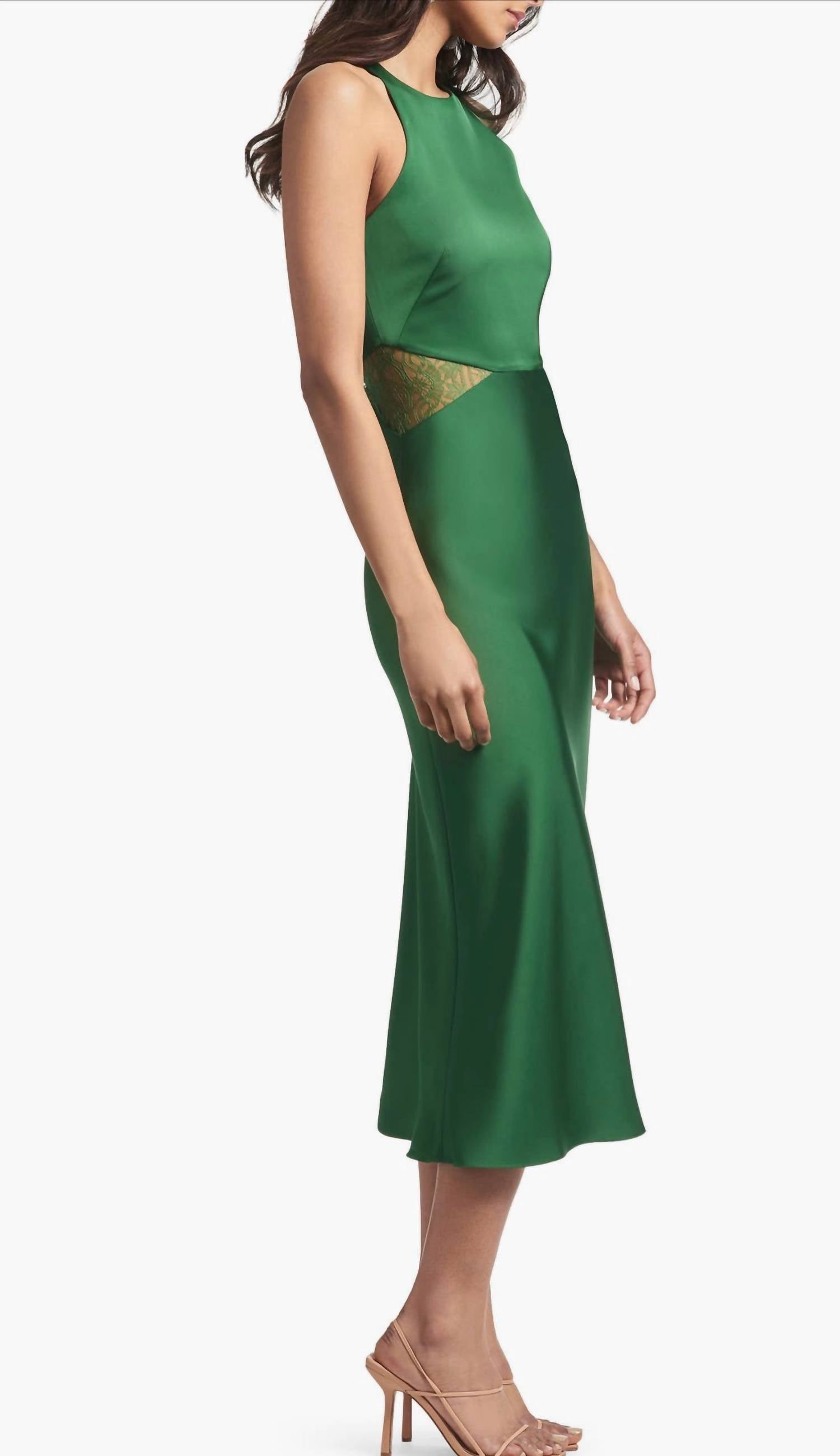 Sachin & Babi - Drew Lace Cutout Satin Crepe Dress