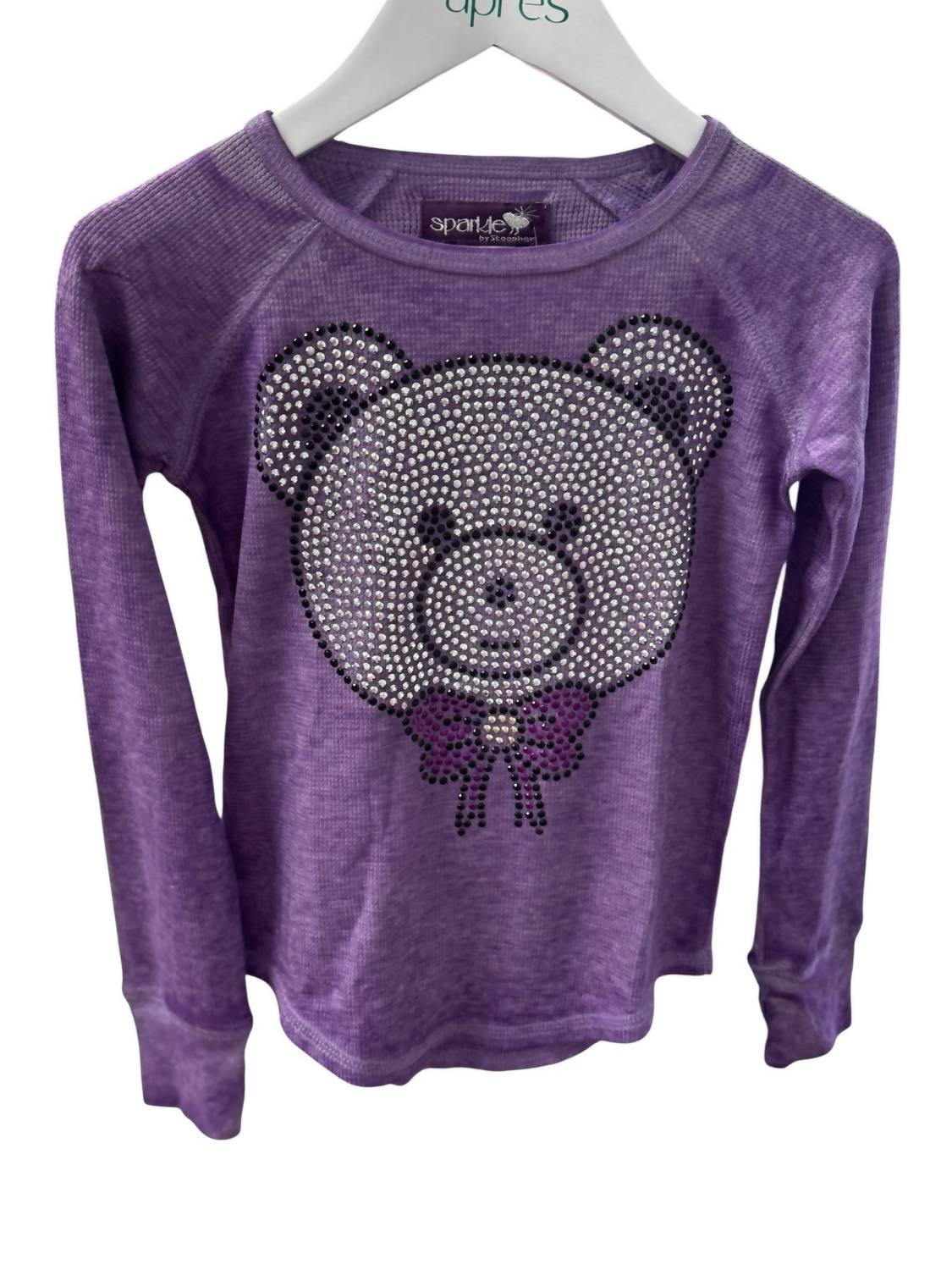 Tweenstyle - Girl's Bear With Bow Long Sleeve Thermal Top