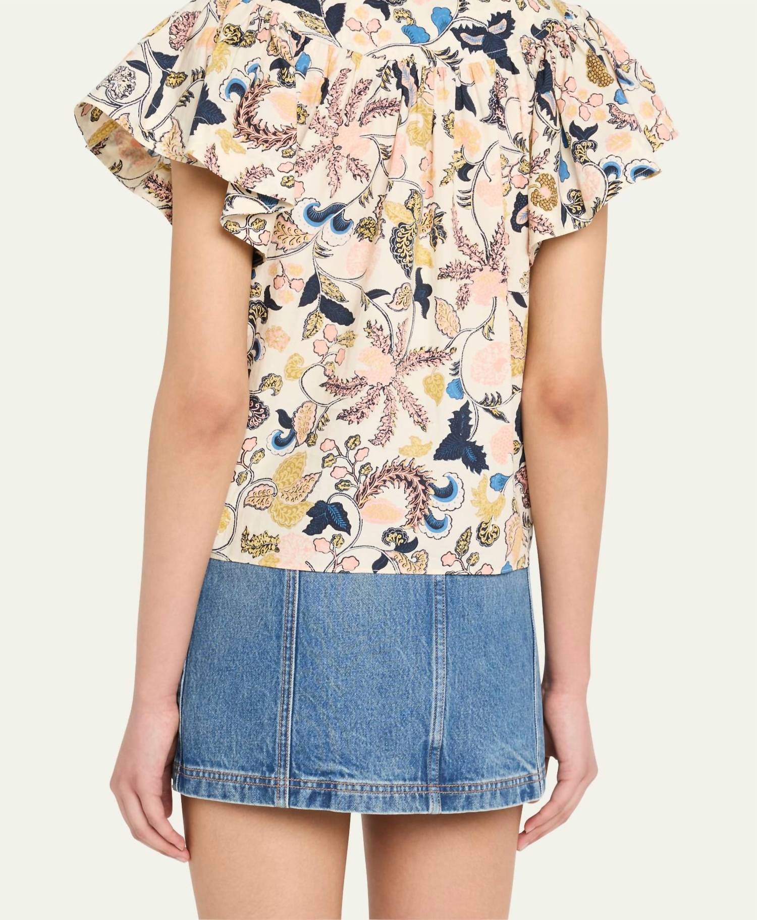 Ulla Johnson - Perline Flutter Sleeve Blouse