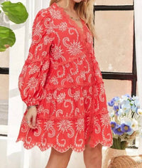 Adora - Puff Sleeve Floral Dress