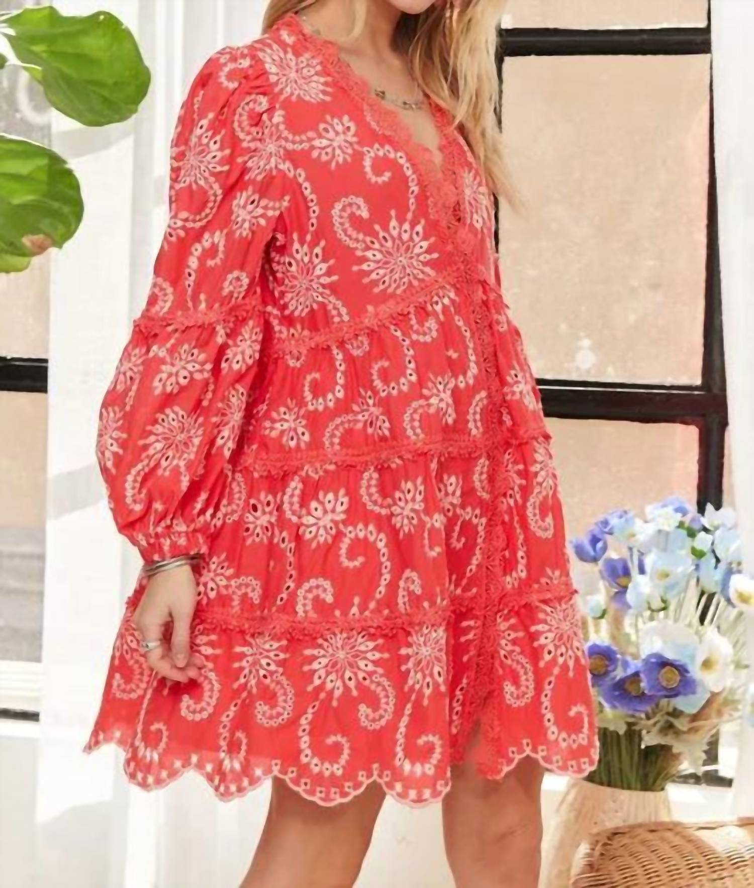 Adora - Puff Sleeve Floral Dress