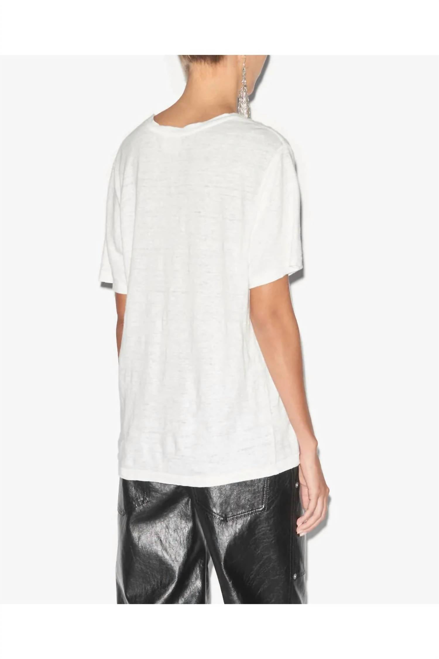 ISABEL MARANT Zewel Logo T-shirt in white - women's t-shirt - alternate view