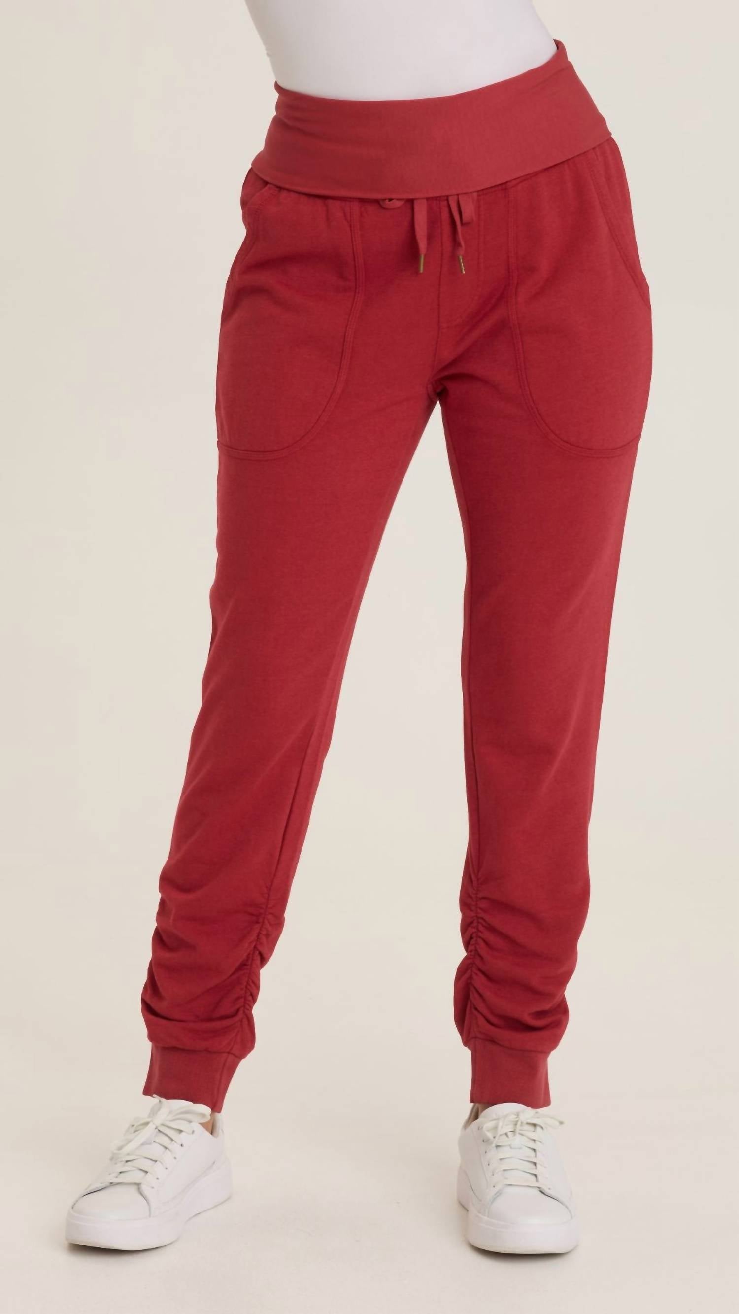 Wearables Yaegar Slim Leg Fleece Jogger Pants in corundum - women's pants