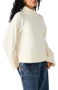 STEVE MADDEN Ivi Mock Neck Sweater in cream - women's sweater - alternate view