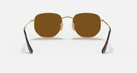 Ray Ban - Hexagonal Flat Lens Large Polarized Sunglasses Rb3548n 001/57