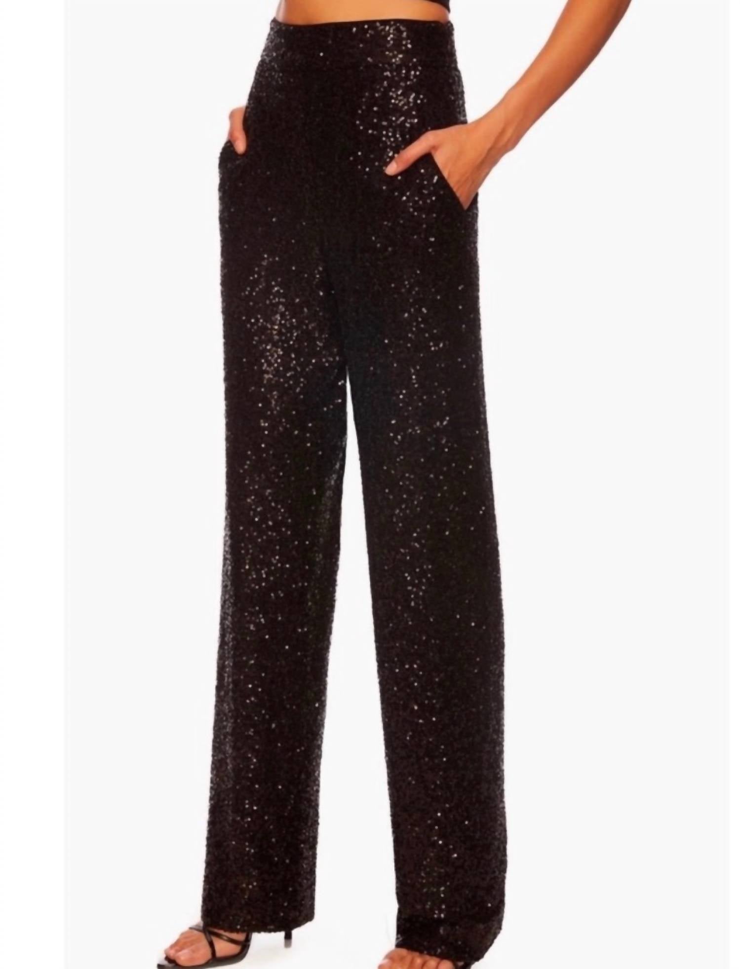 Susana Monaco - Women's Sequin Wide Leg Pant