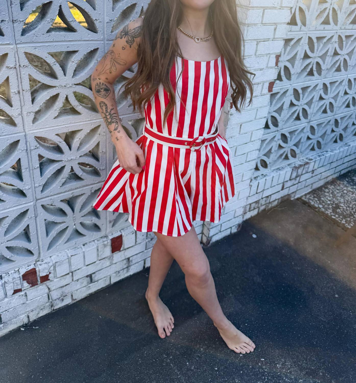 Prosperina - Stripe Alessandra Romper