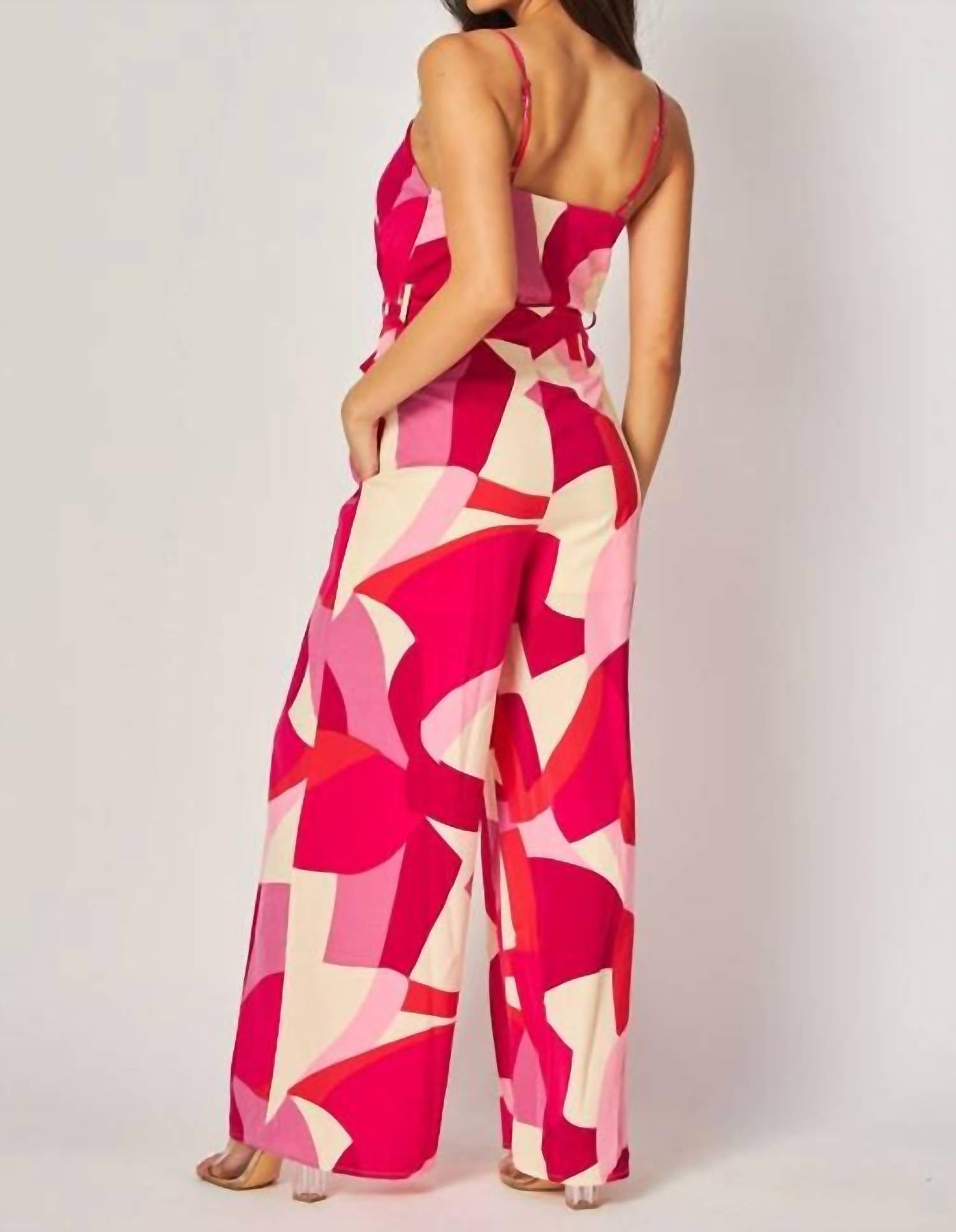BIG HIT FASHION Peony Days Jumpsuit in pink - women's pants - alternate view