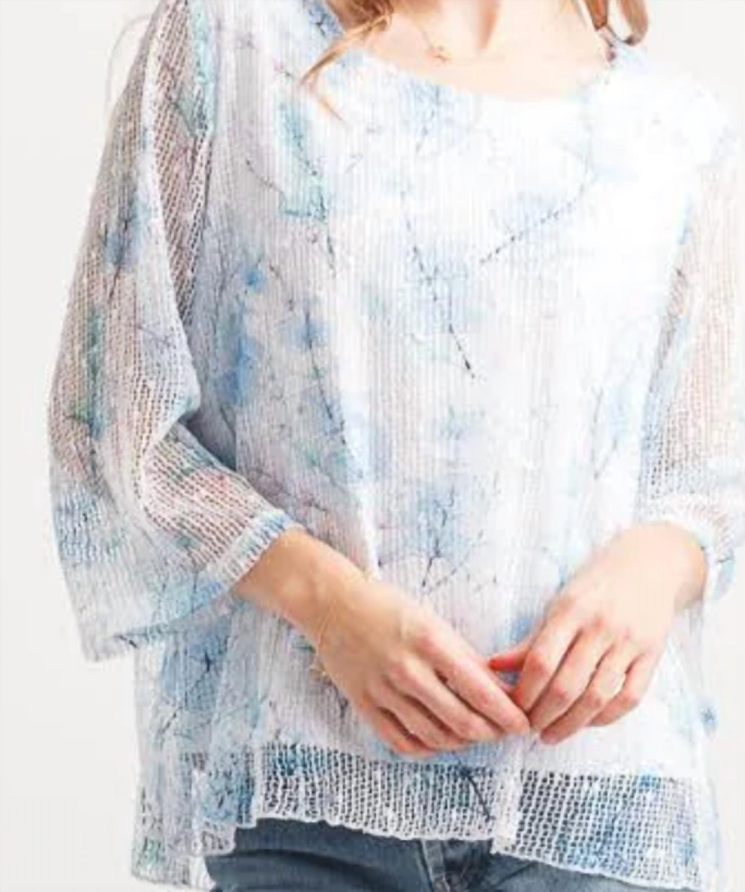 Papillon - Mesh Floral Stretch 3/4 Sleve Top