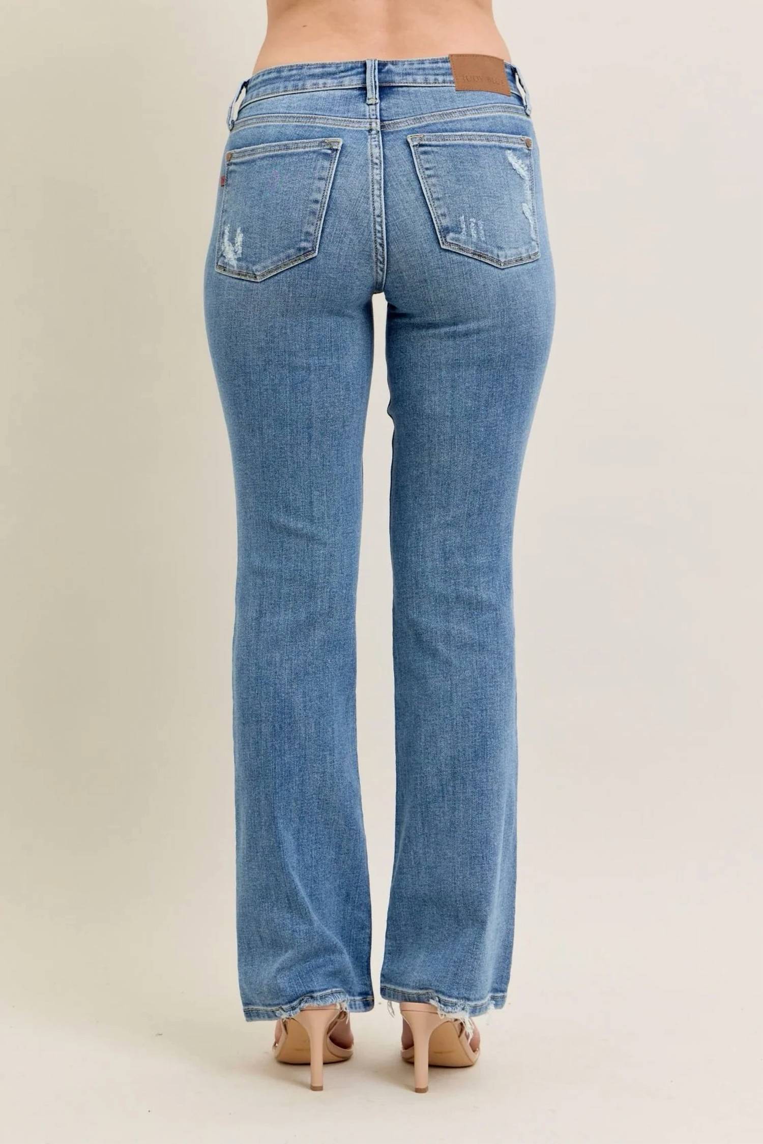 Judy Blue - Bootcut With Destroy Hem Jeans