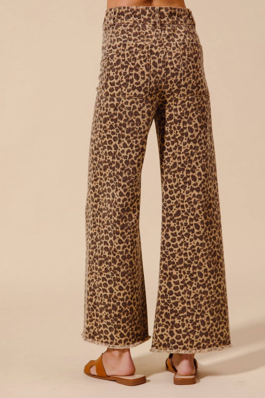 So Me - Women's Mid Rise Leopard Print Jean