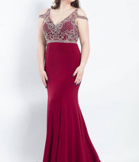 Rachel Allan - Beaded Jersey Prom Dress