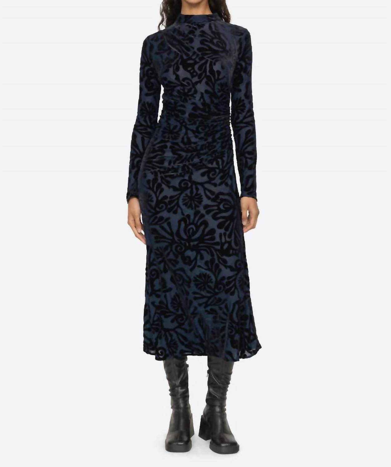 Sea - Alia Stretch Burnout Velvet Dress
