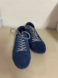 pedro garcia Women's Suede Cowhide Sneaker in marina - women's sneaker - detail view