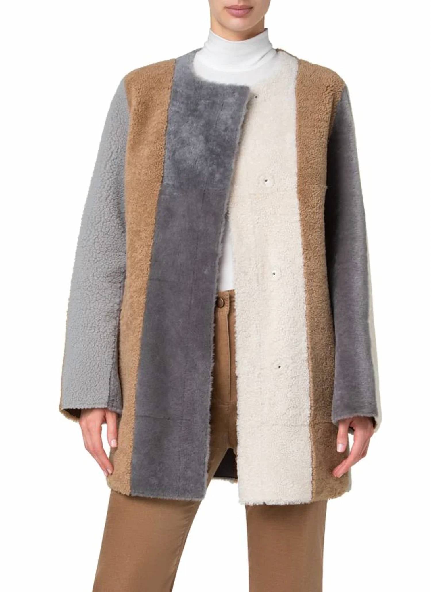 Akris Punto - Colorblock Fur Coat