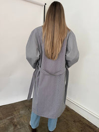 Frnch - Nelcy Pinstripe Buttoned Trench Coat