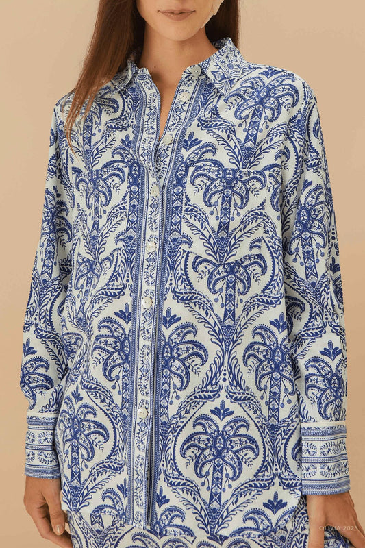 Farm Rio - Tropical Cameo Pajama Shirt