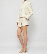 Solgo Atelier - Pogonia Tweed Bouclé Crop Jacket
