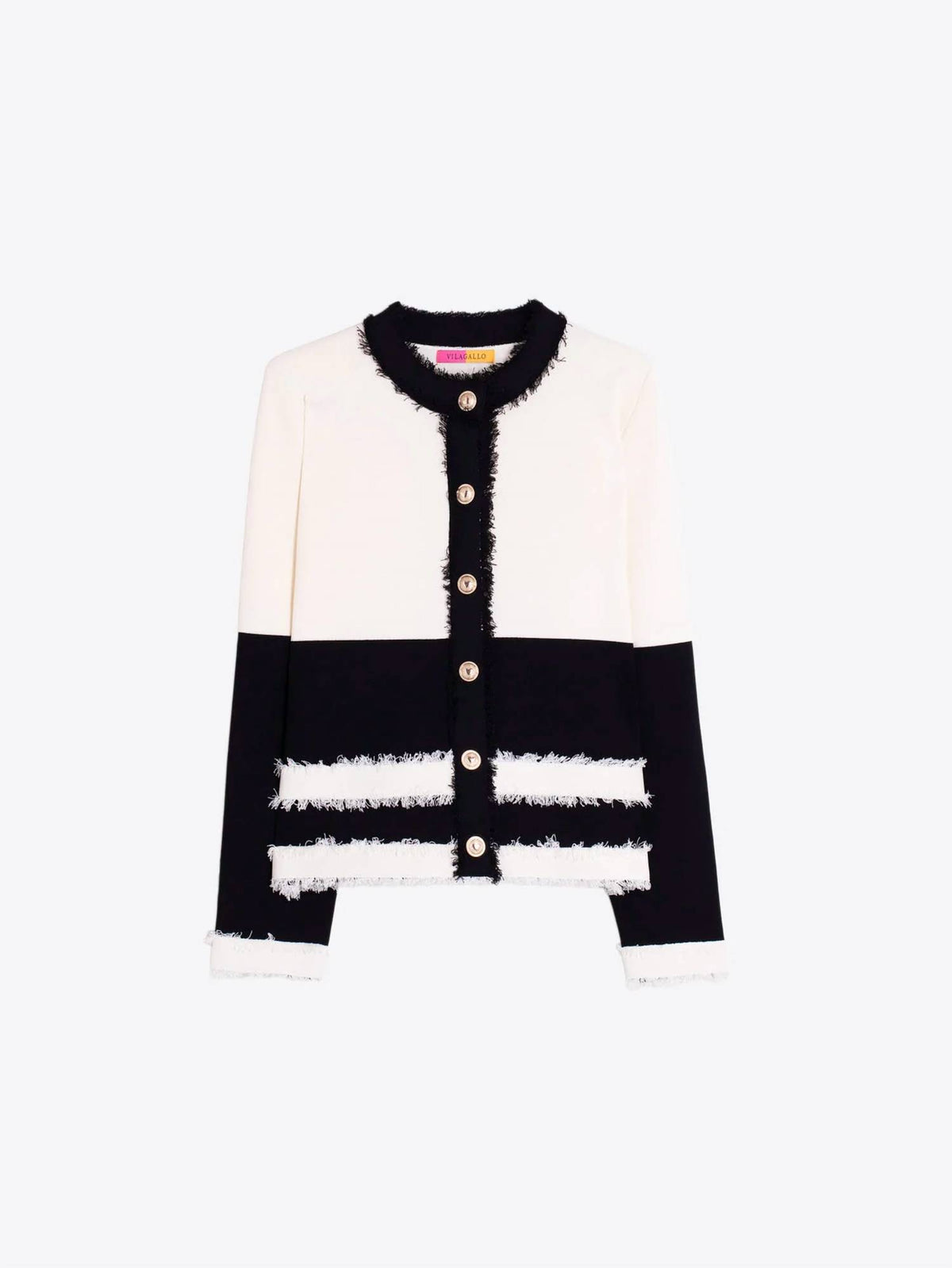Vilagallo - Women's Colorblock Sweater Jacket