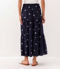Karen Kane - Embroidered Tiered Midi Skirt