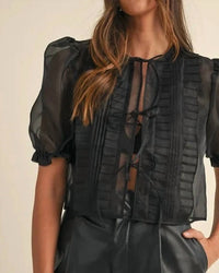 Mable - Clara Tie Front Top