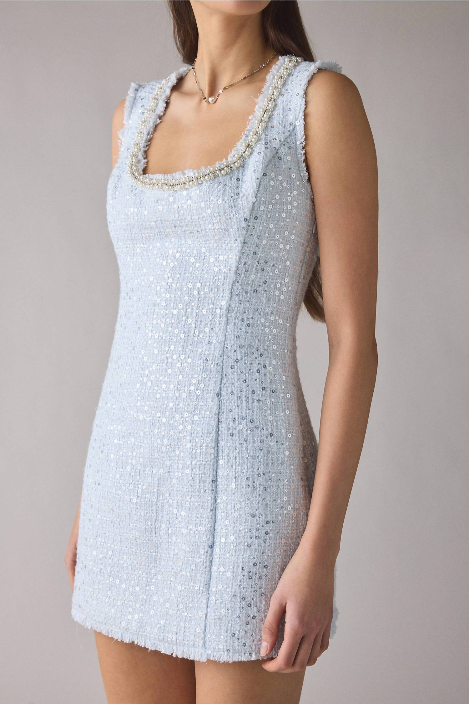 LoveShackFancy Adelaine Dress in country air - women's dress - detail view