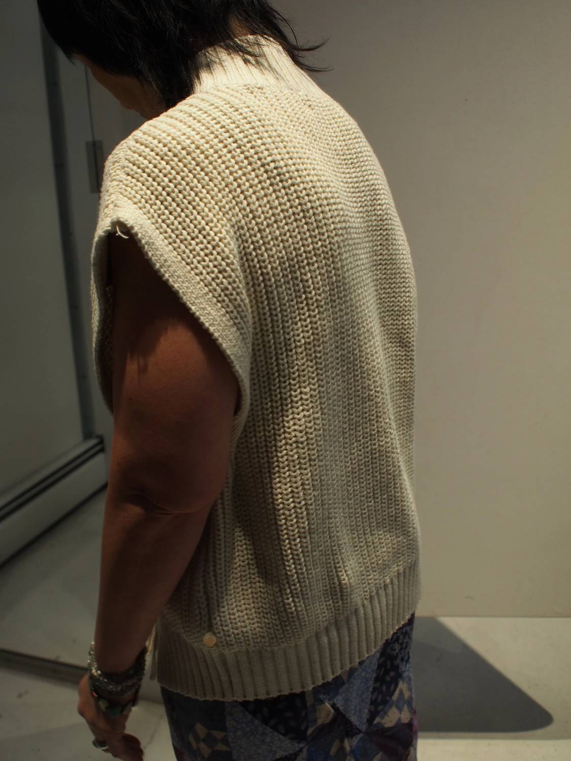SCOTCH & SODA Cable Stitch Funnel Neck Sweater in soft ice - women's sweater - detail view