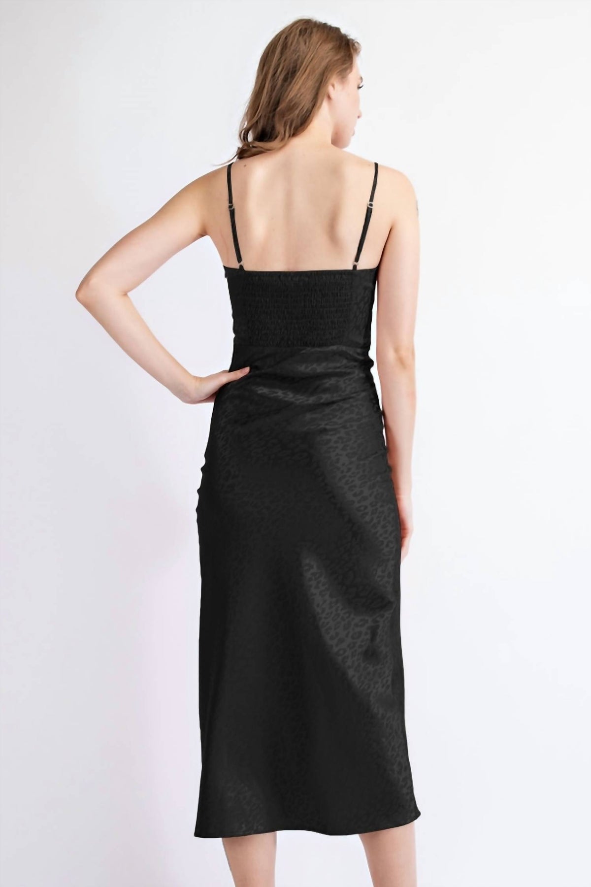 Edit By Nine - Satin Jacquard Slip Dress