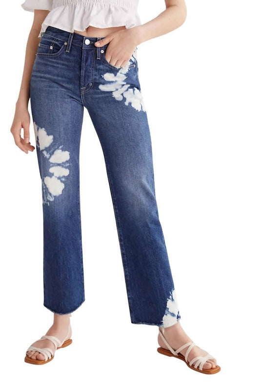 Edwin - Kali Bleached Straight Ankle Jeans - ankle - blue - clothing