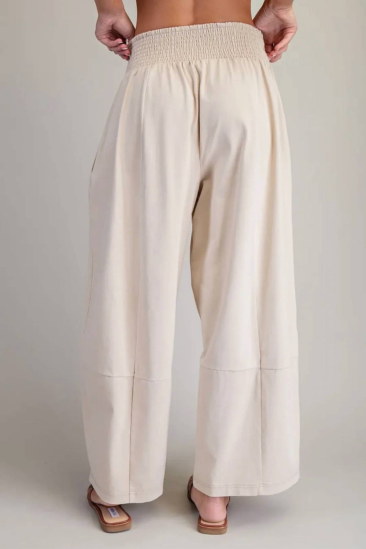 Ee:Some - Bagged Casual Wide Leg Pants