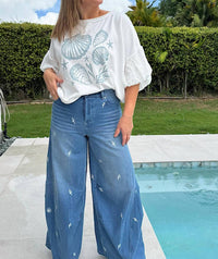Ee:Some - Beach Puff Sleeve Top