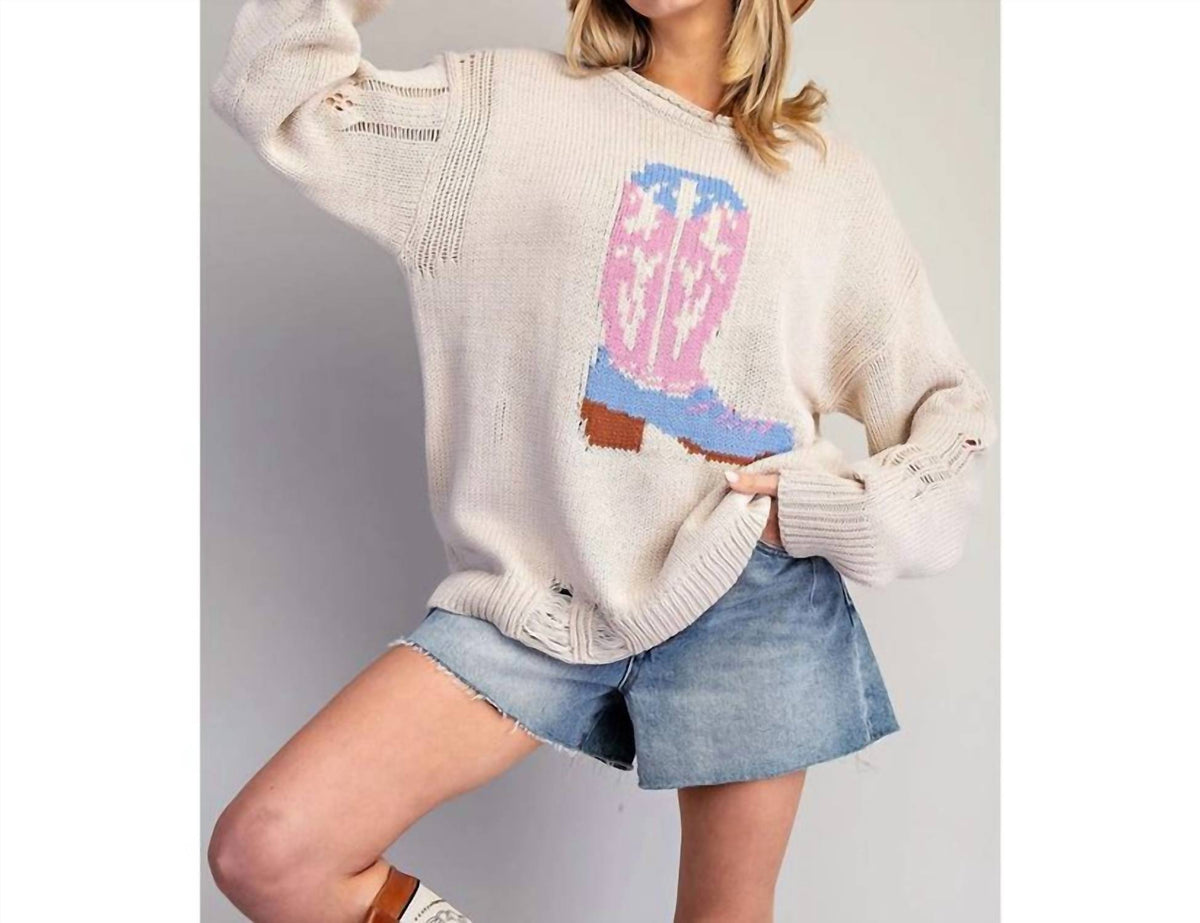 Ee:Some - Boots & Dreams Knit Sweater