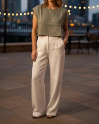 Ee:Some - Button Back Cropped Top