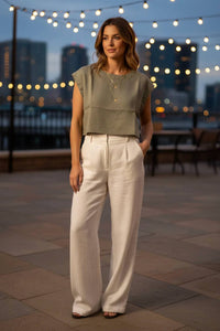 Ee:Some - Button Back Cropped Top