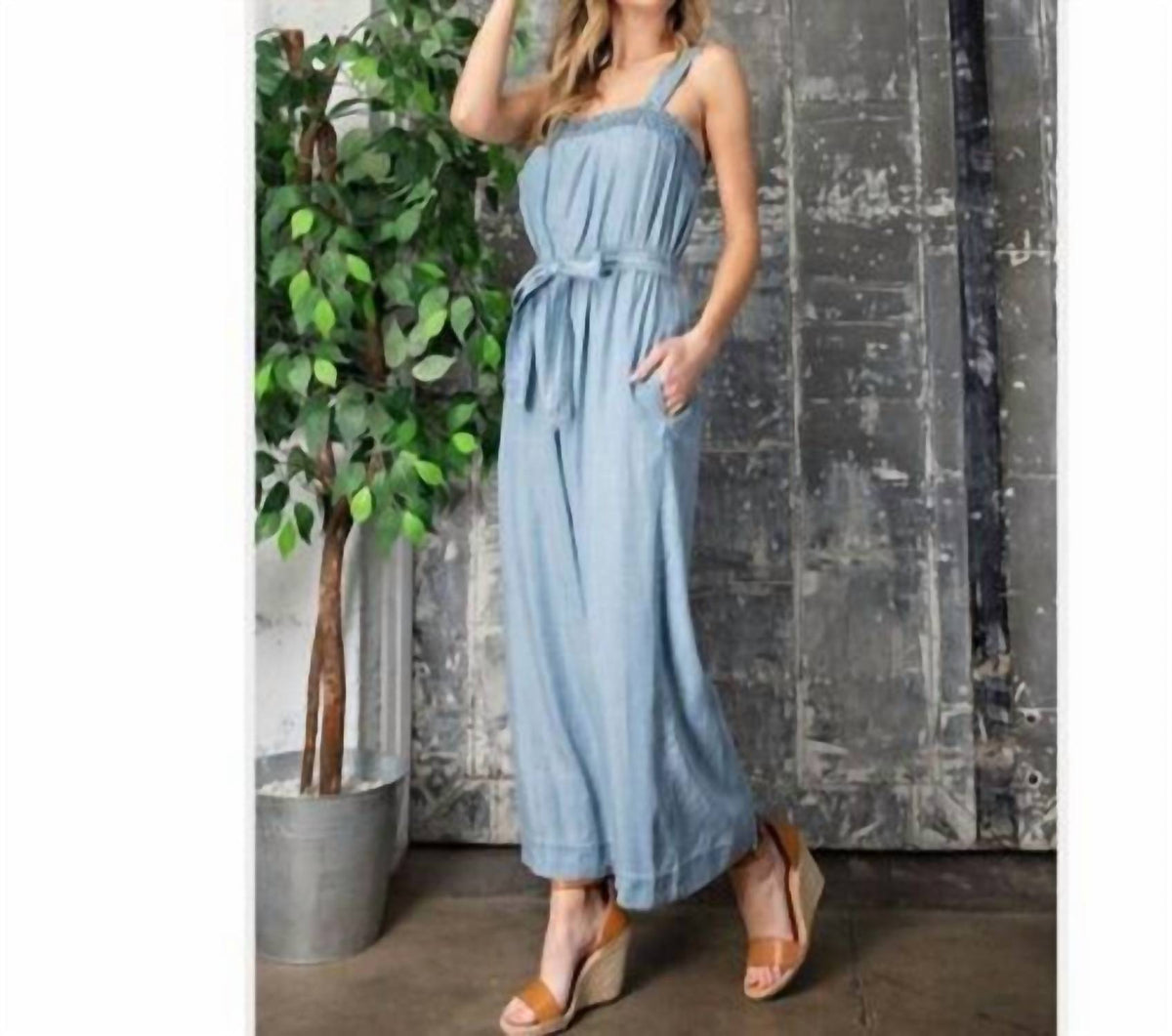Ee:Some - Kali Chambray Jumpsuit