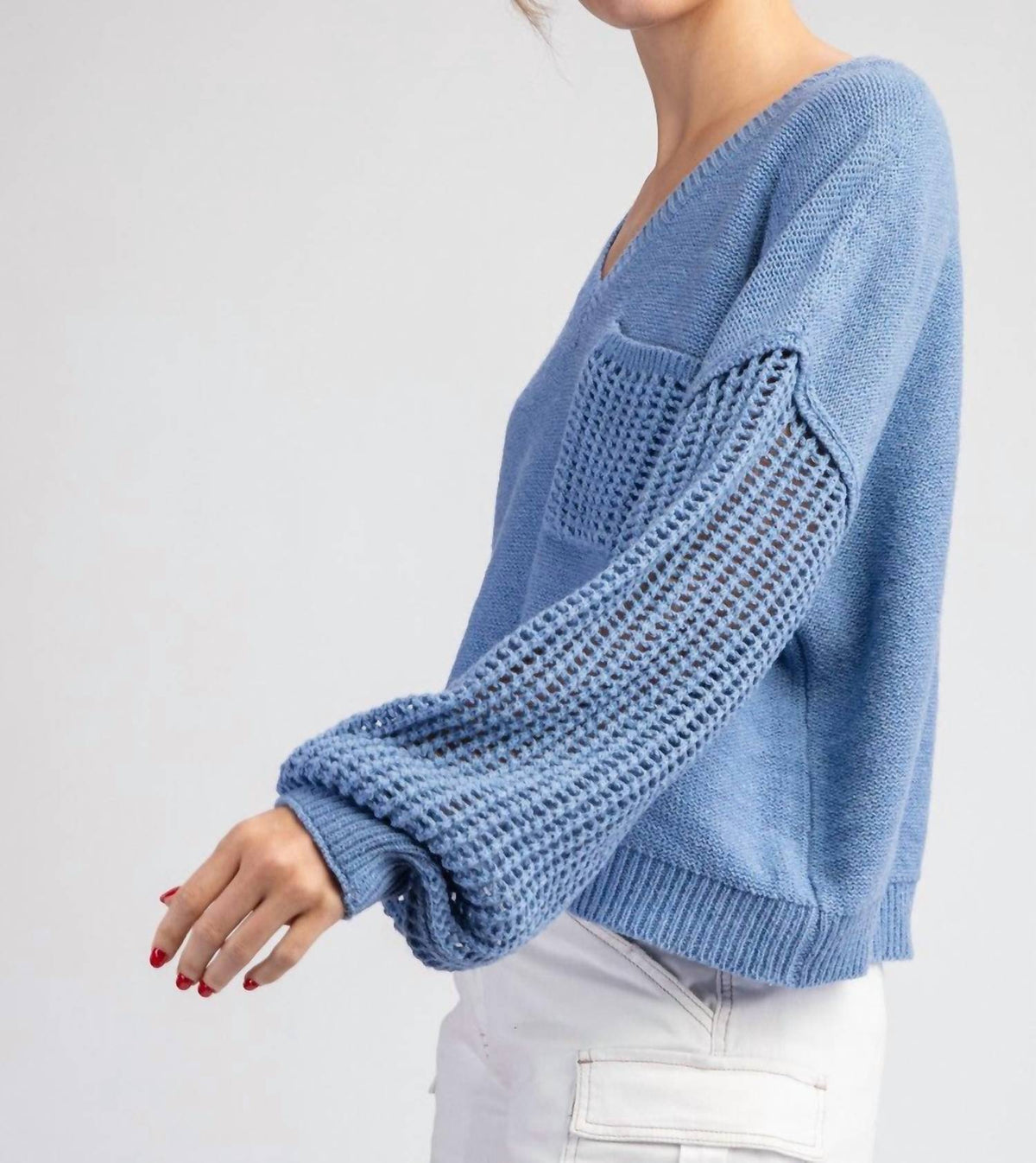 Ee:Some - Longsleeve Open Knit Sweater