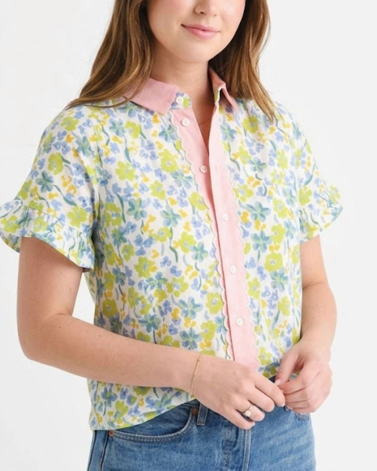 Ee:Some - Maisie Floral Button-down Top