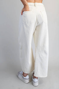 Ee:Some - Mineral Washed Barrel Leg Pant