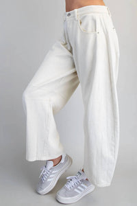 Ee:Some - Mineral Washed Barrel Leg Pant