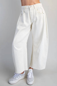 Ee:Some - Mineral Washed Barrel Leg Pant