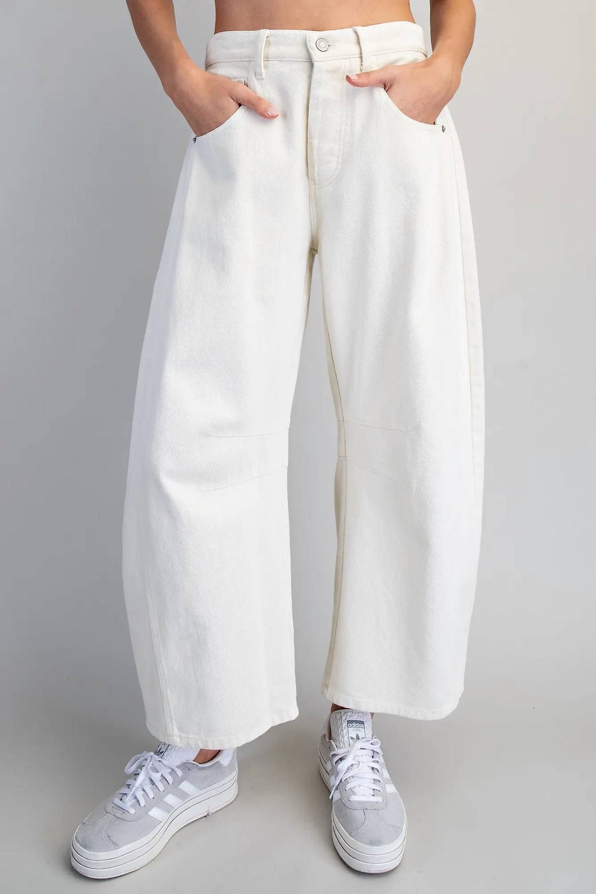 Ee:Some - Mineral Washed Barrel Leg Pant