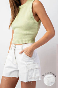 Ee:Some - Mineral Washed Cargo Shorts