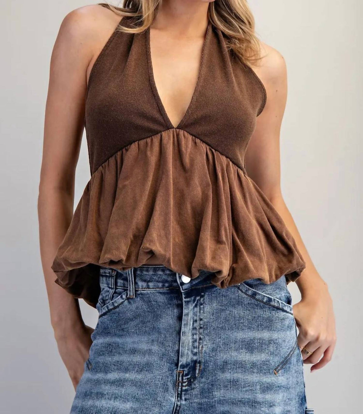 Ee:Some - Mineral Washed Sleeveless Top