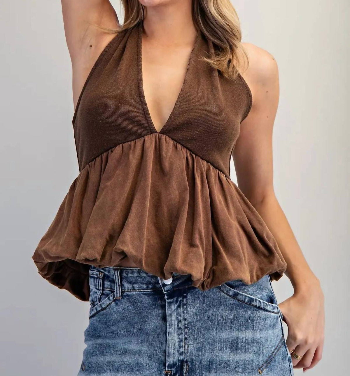 Ee:Some - Mineral Washed Sleeveless Top